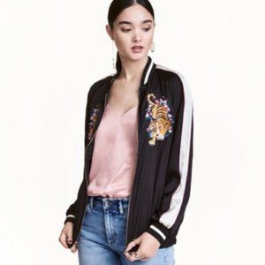 Embroidered bomber jacket